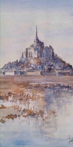 Mont Saint Michel (ton bleu)